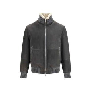 Brunello Cucinelli Gray Wool Oves Aries Full-Length Jacket