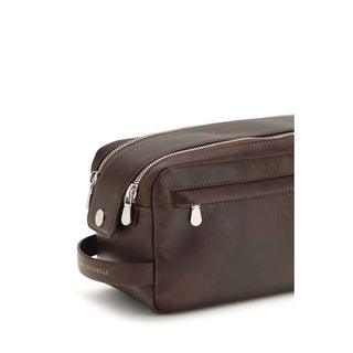 Brunello Cucinelli Brown Calf Leather Bos Taurus Wallet
