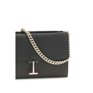 Tom Ford Black Calf Leather Bos Taurus Shoulder Bag