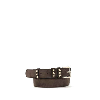 Valentino Garavani Brown Suede Leather Regular Belt