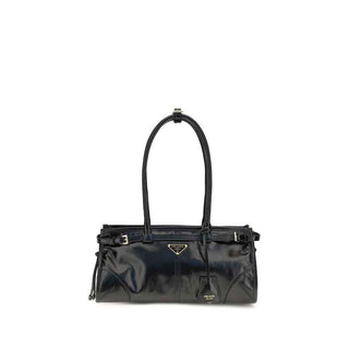 Prada Black Calf Leather Bos Taurus Handbag