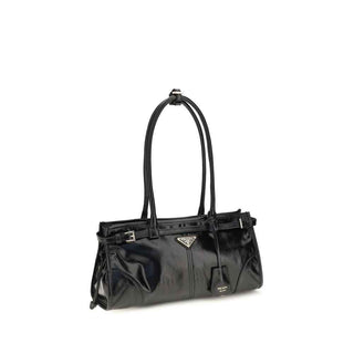 Prada Black Calf Leather Bos Taurus Handbag