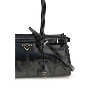Prada Black Calf Leather Bos Taurus Handbag