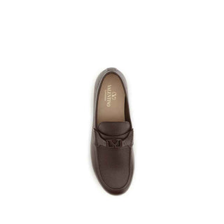 Valentino Garavani Brown Deer Slip-On Loafers