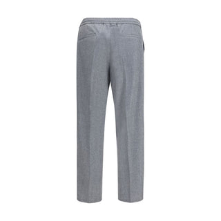 Brunello Cucinelli Gray Wool Oves Aries Casual Pants