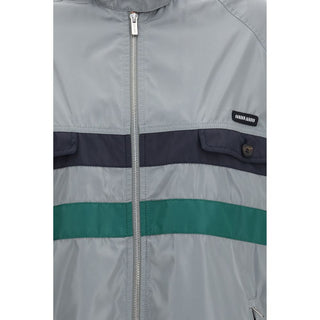Miu Miu Gray Polyester Shell Jacket