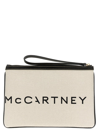Stella McCartney Beige Cotton Clutch Bag