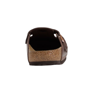 Birkenstock Brown Leather Clogs
