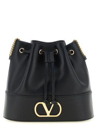 Valentino Garavani Black Lamb Leather Crossbody Bag