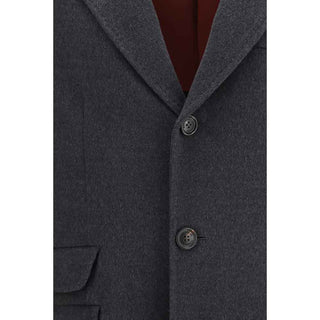 Brunello Cucinelli Gray Cashmere Coat