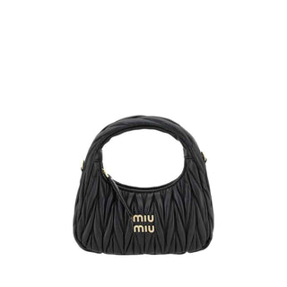 Miu Miu Black Calf Leather Bos Taurus Handbag