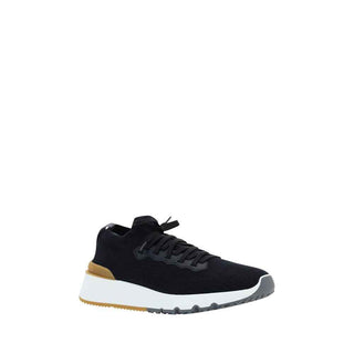 Brunello Cucinelli Black Cotton Athletic Sneakers