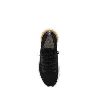 Brunello Cucinelli Black Cotton Athletic Sneakers