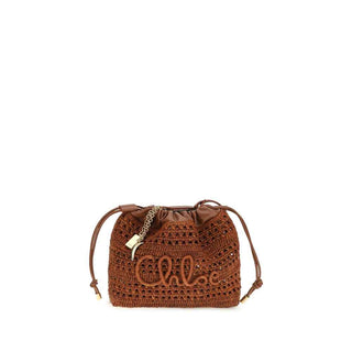 Chloé Brown Raffia Shoulder Bag