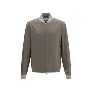 Brunello Cucinelli Bicolor Cashmere Bomber