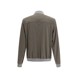 Brunello Cucinelli Bicolor Cashmere Bomber