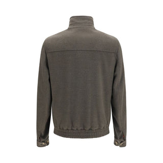Brunello Cucinelli Gray Wool Oves Aries Full-Length Jacket