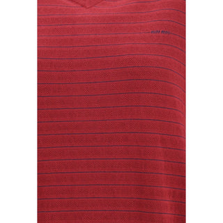 Miu Miu Bordeaux Cotton Sweatshirt