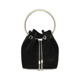 Jimmy Choo Black Cotton Shoulder Bag