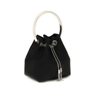 Jimmy Choo Black Cotton Shoulder Bag