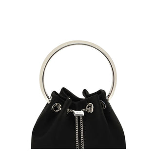 Jimmy Choo Black Cotton Shoulder Bag