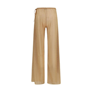 Oséree Gold Polyamide Casual Pants