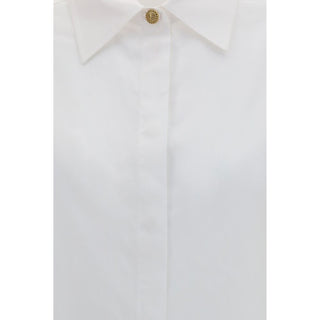 Balmain White Cotton Dress Shirt
