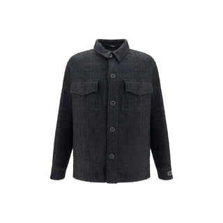 Balmain Black Cotton Full-Length Jacket