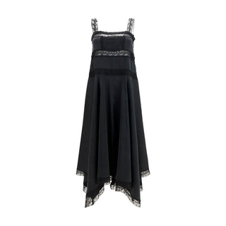 Ganni Black Silk Cocktail Dress