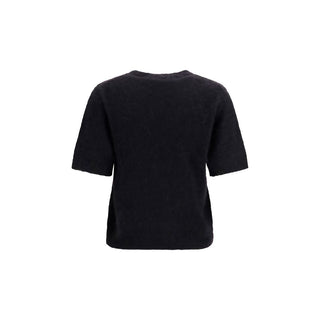 Ganni Black Alpaca Vicugna Pacos T-Shirt