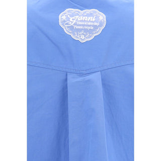 Ganni Blue Cotton Pattern Shirt