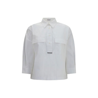 Brunello Cucinelli White Cotton Dress Shirt