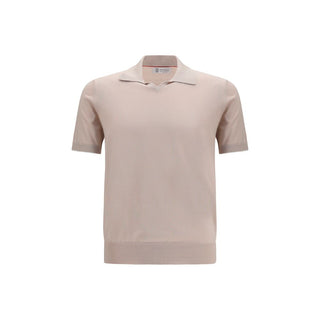 Brunello Cucinelli Beige Cotton Polo Shirt