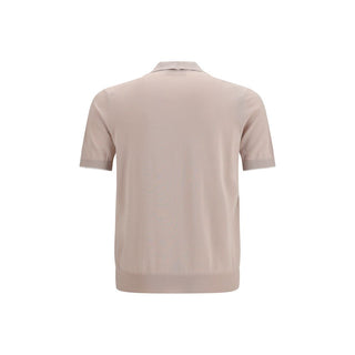 Brunello Cucinelli Beige Cotton Polo Shirt
