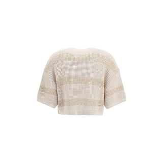 Brunello Cucinelli Beige Cotton Cardigan