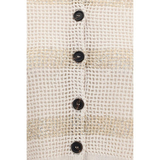 Brunello Cucinelli Beige Cotton Cardigan