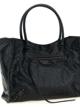 Balenciaga Black Lamb Leather Tote Bag