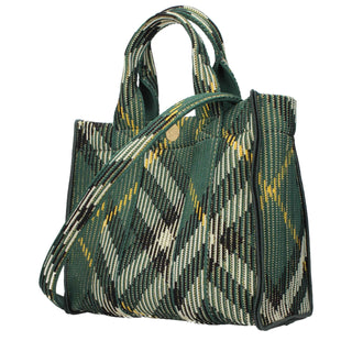 Burberry Green Fabric Handbag