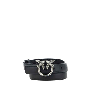 PINKO Black Calf Leather Bos Taurus Regular Belt