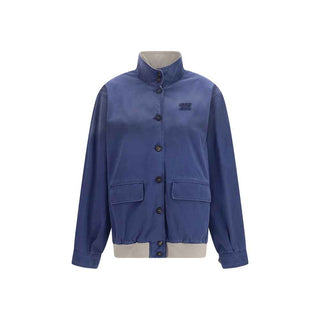 Miu Miu Blue Cotton Bomber