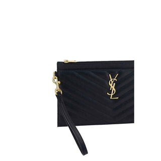 Saint Laurent Black Calf Leather Bos Taurus Wallet