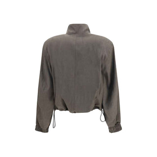 The Attico Brown Wool Oves Aries Bomber