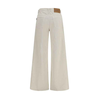 Haikure White Cotton Relaxed Fit Jeans
