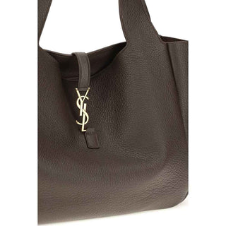 Saint Laurent Brown Calf Leather Bos Taurus Shoulder Bag