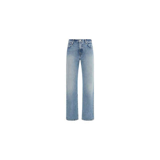 Haikure Blue Cotton Straight-Leg Jeans