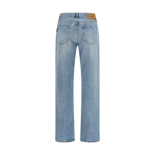 Haikure Blue Cotton Straight-Leg Jeans