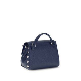 Zanellato Blue Calf Leather Bos Taurus Shoulder Bag