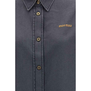 Miu Miu Gray Denim Shirt