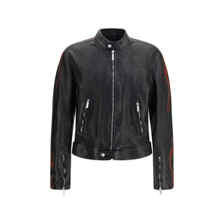 Gucci Black Buffalo Leather Bomber