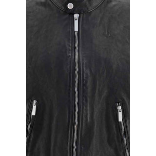 Gucci Black Buffalo Leather Bomber